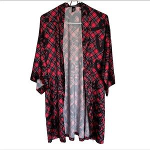 Victoria’s Secret • Dream Angels Rebel Plaid Short Sleeve Kimono Robe • Size S